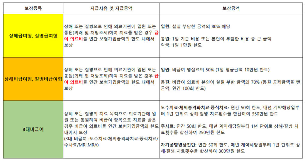 롯데 실비보험 보장내용 비급여 보험료 장점 단점 한도
